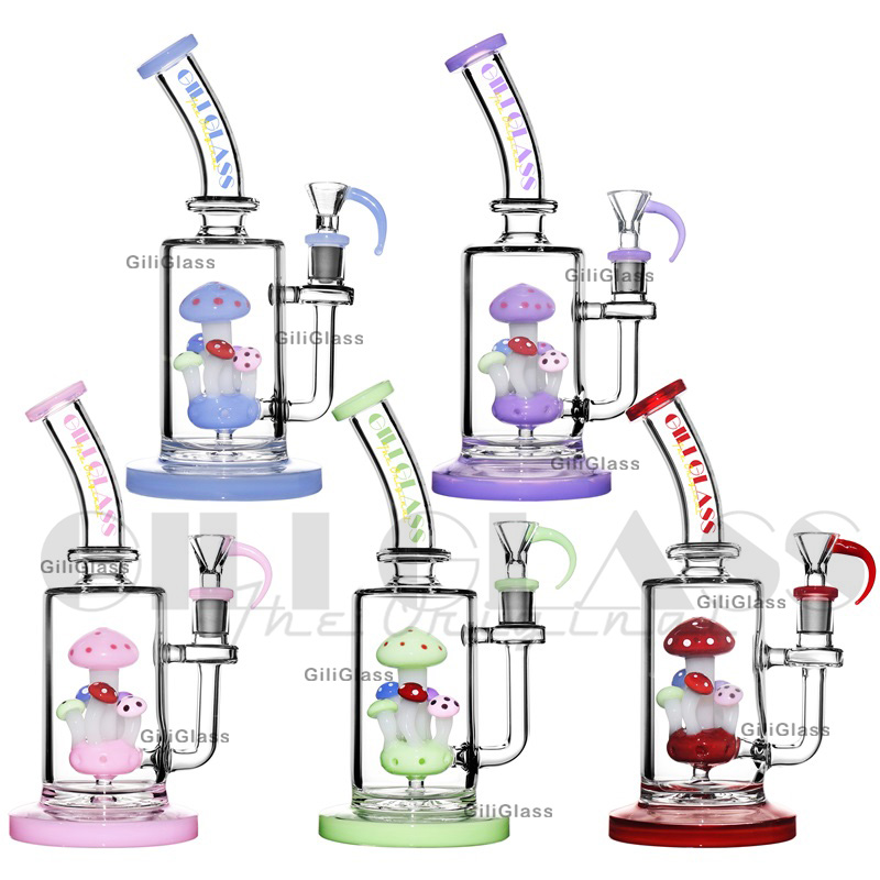 9.5“ Lovely Mushroom Glass Bong Smoking Water pipe - Gili Glass