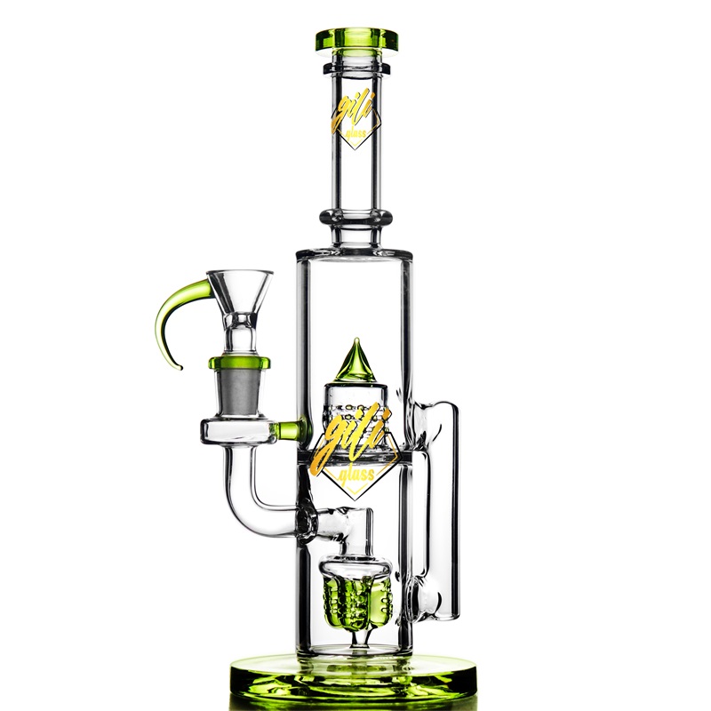 Gili Glass – 7 Double Percolator Sidecar Bong