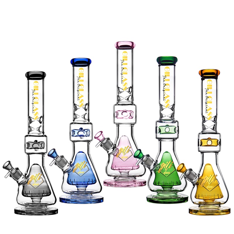 thumbnail image 2 of Handmade 11" Glass Water Pipe Bong With Percolator & Bowl - Thick Scientific Glass 2 of 14